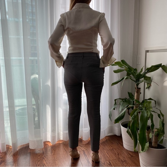 Womens Cropped Dressy Checkered Black and White Pants Size Small - Picture 7 of 9